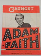 Delcampe - C2827/ Adam Faith  Programm   Ca.1965 - Objets Dérivés