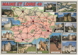 Delcampe - France Angers Maine ET Loire Carte Touristique Des Châteaux De La Loire #PBX405 - Landkaarten