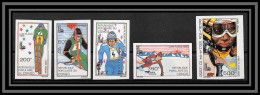 Delcampe - Congo 454 Non Dentelé Imperf PA N°259/263 Jeux Olympiques Olympic Games Lake Placid 80 Cote 75 Euros MNH ** - Ski