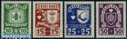 Delcampe - Estonia 1937 Coat Of Arms 4v, Unused (hinged), History - Coat Of Arms - Estonia