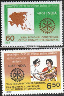 Delcampe - Indien 1112-1113 (kompl.Ausg.) Postfrisch 1987 Rotary - Ungebraucht