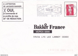 Delcampe - France Flamme Flag Ville D 'avenir Fontaine Son Tramway 22-09-1995 - Tramways