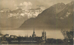 Delcampe - A6002 Switzerland Lausanne La Cathedrale Et Les Alpes - Lausanne
