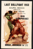 Delcampe - Las Bullfight 1953 - Acuna, Mexico Opposite Del Rio, Texas - Corrida - See Scans - Messico