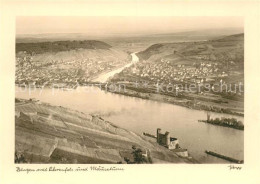 Delcampe - Bingen Rhein Panorama Mit Ehrenfels Und Maeuseturm Handabzug - Bingen