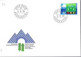 Delcampe - Suisse Poste Obl Yv:1116 Mi:1186 St.Gotthard Bern 5-9-80 Fdc - FDC