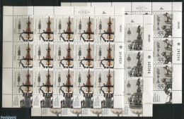 Delcampe - Israel 1990 Newyear 3 Sheets, Mint NH, Various - New Year - Art - Art & Antique Objects - Ungebraucht (mit Tabs)