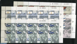 Delcampe - Israel 2003 Flag History 4 M/s, Mint NH, History - Flags - Ungebraucht (mit Tabs)