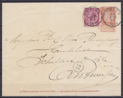 Delcampe - EP Enveloppe 10c (N°57) + N°46 Càd THIELEN /19 JUIN 1894 Pour ANTWERPEN (au Dos: Càd ANVERS) - Buste