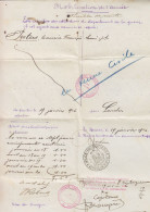 Delcampe - Mobilisation De L'Armée - Feuille De Route Délivrée Au Havre Janvier 1916 - Pour Embarquement D'un Militaire Belge Pour - Documenti