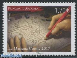 Delcampe - Andorra, French Post 2017 La Massana Comic 1v, Mint NH, Art - Comics (except Disney) - Unused Stamps