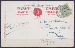Delcampe - CP Franco-British Exhibition London 1908 Affr. 1/2d Càd "BALLYMACLINTON /OC 6 1908/ SHEPHERDS.BUSH.EXHIBITION.W" Pour LI - Brieven En Documenten
