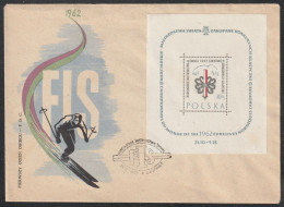 Delcampe - Polen: 1962, FDC Blankobrief Block Mi. Nr. 26, Nordische Skiweltmeisterschaft, Zakopane.     ESoStpl. - Briefe U. Dokumente