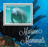 Delcampe - St Vincent - 2016 - Marine Mammals: Manatee - Yv Bf 765 - Autres & Non Classés