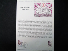 Delcampe - DOCUMENT OFFICIEL DE LA POSTE   JEAN MONNET N° 2096 YT - Documents De La Poste