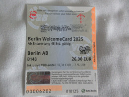 Delcampe - BAHN BERLIN -TICKET DU PETIT TRAM -TRES BON ETAT -REF.8637 - Eintrittskarten
