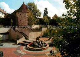 Delcampe - Osterode Harz Stadtturm Mit Brunnen - Osterode