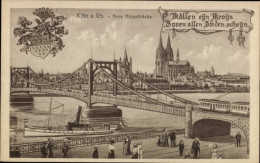 Delcampe - CPA Köln Am Rhein, Köln A. Rh., Neue Hängebrücke, Kölner Dom - Sonstige & Ohne Zuordnung