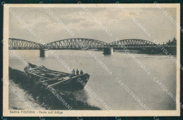 Delcampe - Rovigo Badia Polesine Ponte Sull'Adige Barca Cartolina VK3279 - Rovigo