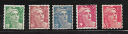 Delcampe - FRANCE 1945 N° 716A 716B  718A 719A 721 TOUS** GOMME D'ORIGINE SANS CHARNIÈRE  NEUF TTB      2 SCANS - 1945-54 Marianne (Gandon)