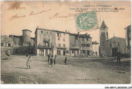 Delcampe - CAR-ABNP1-0068-07 - ST-MARTIN-DE-VALAMAS - Grande Place De L'église Et Vieux Chateau - Vendue En Etat - Saint Martin De Valamas
