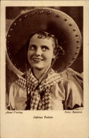 Delcampe - CPA Schauspielerin Sabine Peters, Portrait, Cowboyhut - Schauspieler