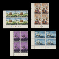 Delcampe - Bermuda 1971 (MNH) Voyage Of The Deliverance Plate Blocks - Bermuda