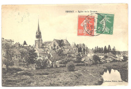 Delcampe - CPA 27 -  BERNAY - Eglise De La Couture - Vue élargie Intéressante - Bernay