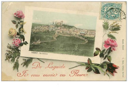 Delcampe - 12.LAGUIOLE.n°32.DE LAGUIOLE JE VOUS ENVOIE CES FLEURS.VUE GENERALE.CORNE - Laguiole
