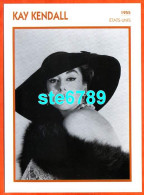 Delcampe - KAY KENDALL 1955 Etats Unis Filmographie Biographie Fiche Acteur Actrice Cinéma - Autres & Non Classés