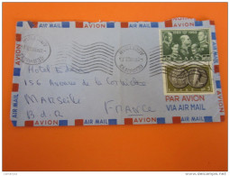 Delcampe - 1963 LETTRE DE GRECE GREECE PAR AVION AIR MAIL  > HOTEL EDEN  MARSEILLE - Lettres & Documents