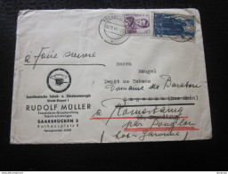 Delcampe - SAAR Territoire De Sarre Europe Muller Saarbrucken Sarre 1957-59 Fédération Lettre & Document Occupation Alliée--Tabacs - Cartas & Documentos