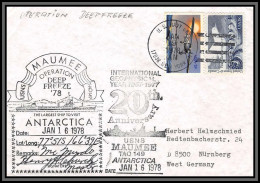 Delcampe - 97160 Signé Signed Maumee Deep Freeze 19/1/1978 Usa Antarctic Antarctique Lettre Cover - Antarktis-Expeditionen