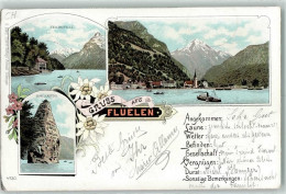Delcampe - 6454 Flüelen 1897 Lithographie Tellskapelle Schillerstein - 13223578 - Flüelen