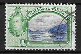 Delcampe - Trinidad & Tobago 1938 1c Green -First Boca Lightly Used Stamp S,G, 246 - Antillen