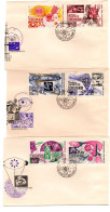 Delcampe - Tschechoslowakei, 1967, Ersttag Von Satz "Weltraumforschung", 30H-1,60Kcs, MiNr. 1688-1693, Auf 3 Kuverts (18426E) - FDC