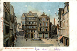 Delcampe - Giessen - Marktplatz Mit Kriegerdenkmal - Giessen