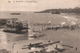 Delcampe - N°48607 W -cpa Biarritz -la Grande Plage- - Biarritz