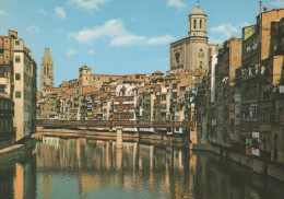 Delcampe - ESPAÑA Gerona Cataluña Río Oñar Catedral Puentes Y Casas Fechada A Mano #SBG875 - Gerona