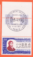 Delcampe - 28527 /  Bord Feuille Yvert Y-T N° 1734 Obliteration 1er Jour PARIS 14-10-1972 CHAMPOLLION Hieroglyphes Luxe MNH** - Neufs