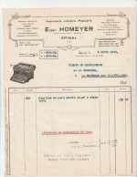 Delcampe - 88-Fayolle & Henry..Commercia....Réparations De Machine à Ecrire, à CalcuIer, ....Epinal...Vosges...1939 - Druck & Papierwaren