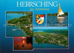 Delcampe - Herrsching Ammersee Fliegeraufnahme - Herrsching