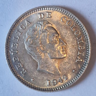 Delcampe - Colombia 10 Centavos 1942 B Silver UNC - Colombie