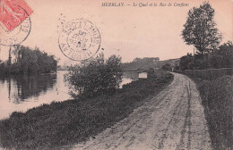 Delcampe - 95 HERBLAY SUR SEINE LE QUAI ET LA RUE DE CONFLANS - Herblay