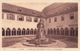 Delcampe - 68 COLMAR CLOITRE DES UNTERLINDEN ET STATUE DE SCHONGAUER - Colmar