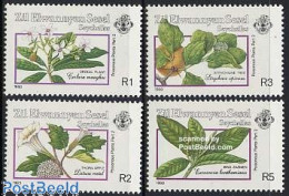 Delcampe - Seychelles, Zil Eloigne Sesel 1990 Poisened Plants 4v, Mint NH, Nature - Flowers & Plants - Seychelles (1976-...)