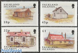 Delcampe - Falkland Islands 2003 Shepherds Houses 4v, Mint NH, Art - Architecture - Altri & Non Classificati