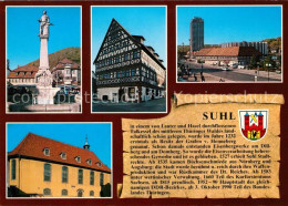 Delcampe - Suhl Thueringer Wald Marktbrunnen Rathaus Waffenmuseum Hauptkirche St Marien - Suhl