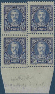 Delcampe - MONACO N°118a**/* Bloc De 4 BDFeuille 2 Paires Avec Variété De Piquage Décalé Signé C.BECU Cote Yvert : 350 € - Ongebruikt