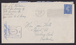 Delcampe - GREAT BRITAIN 1945, Censored Cover From USA, Fieldpost, WWII - Brieven En Documenten